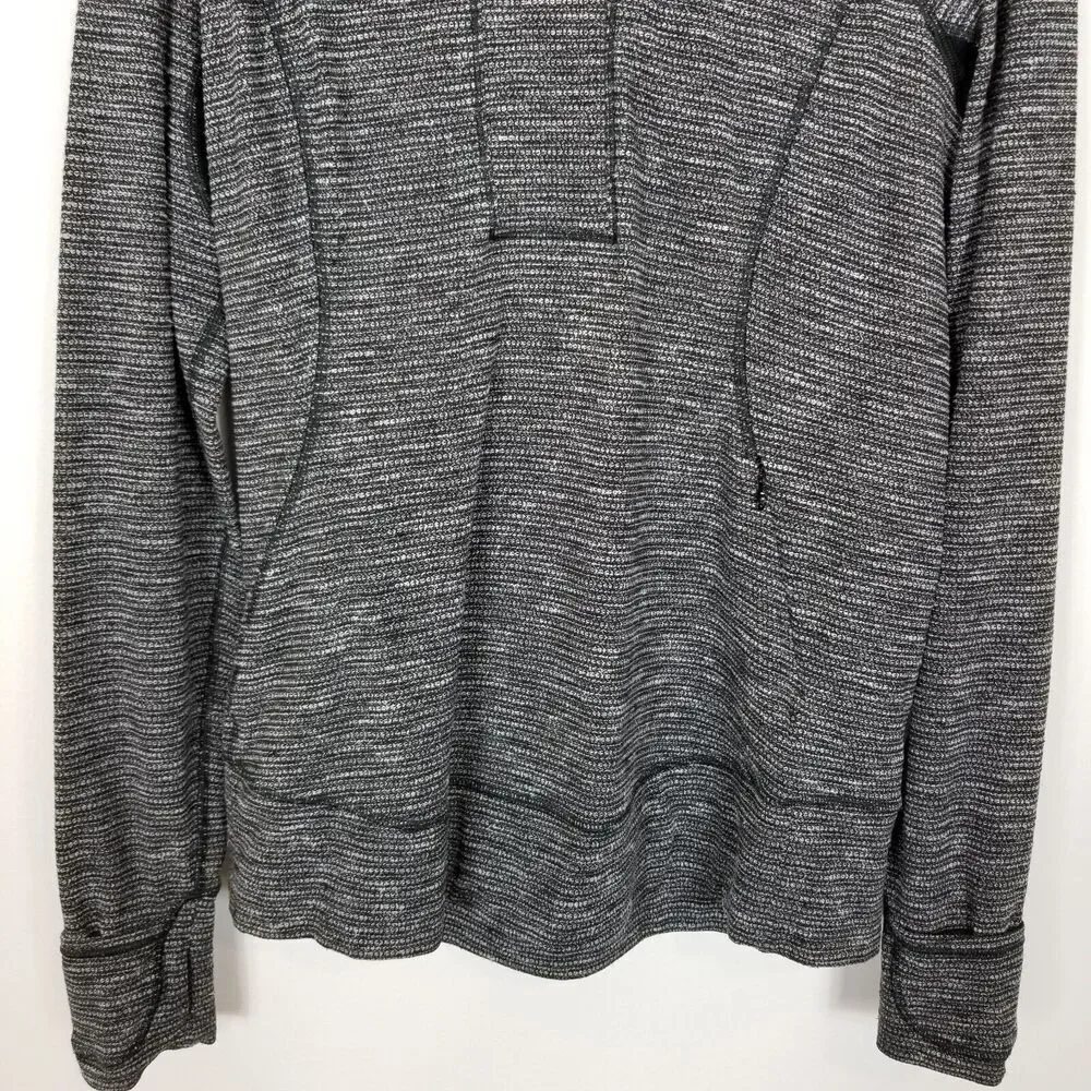 Lululemon Think Fast Pullover Heathered Herringbone Athletic‎ Sweatshirt Size 12
